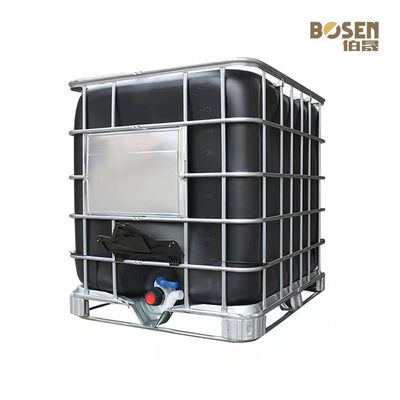 Λειτουργικό χημικό IBC Tote μαύρο χρώμα μορφής δεξαμενών 1000L τετραγωνικό
