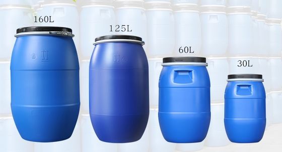 HDPE πλαστικό βαρέλι 30L τυμπάνων - μορφή κυλίνδρων 160L με τη στεφάνη σιδήρου
