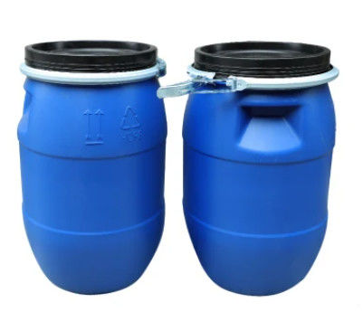 Μπλε ανοικτός τοπ HDPE κύλινδρος τυμπάνων 50 πλαστικός ODM βαρελιών λίτρου