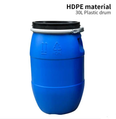 Χημικός HDPE κύκλος τυμπάνων πλαστικών εμπορευματοκιβωτίων 30L βαρύς μπλε πλαστικός