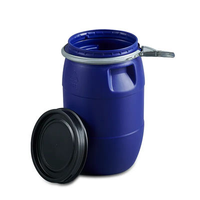 HDPE cOem/τυμπάνων ODM ανοικτός επικεφαλής πλαστικός πλαστικός μπλε αλκαλικός ανθεκτικός κάδων