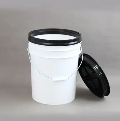 πλαστικός κάδος χρωμάτων πάχους 20L 1.4mm με τη βίδα στο καπάκι σφραγίδων γάμμα και τη λαβή μετάλλων